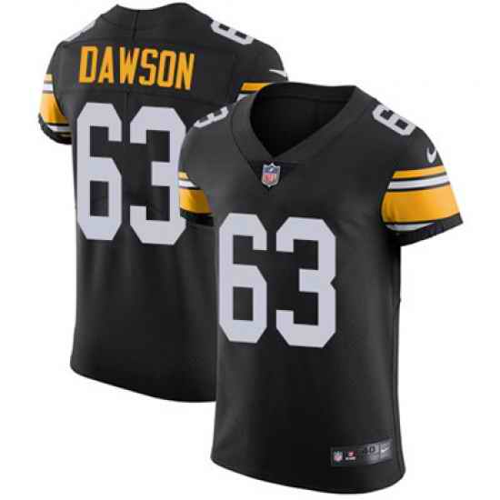 Nike Steelers #63 Dermontti Dawson Black Alternate Mens Stitched NFL Vapor Untouchable Elite Jersey
